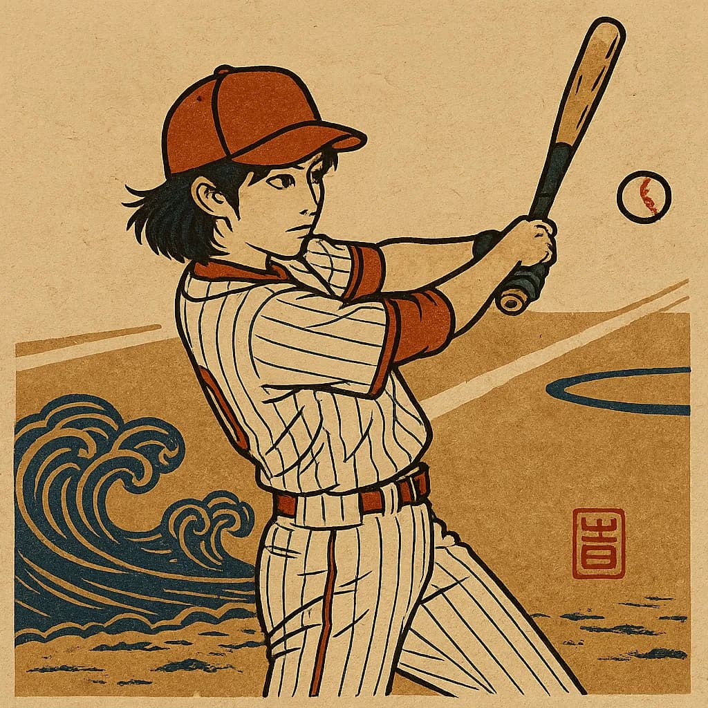 Stylized Image - Ukiyo-e Samurai Swing