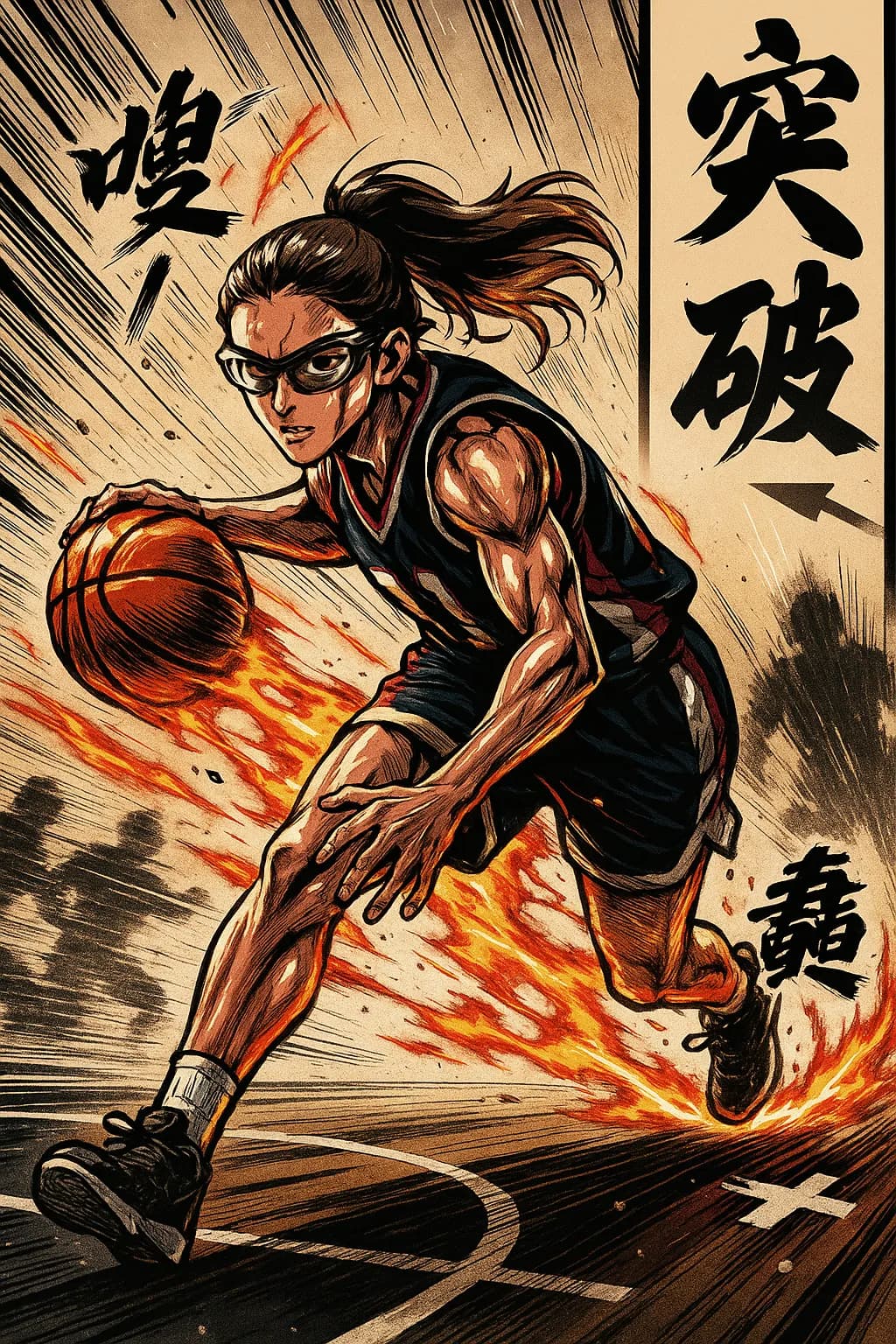 Stylized Image - Hong Kong Comic Flame Breakthrough