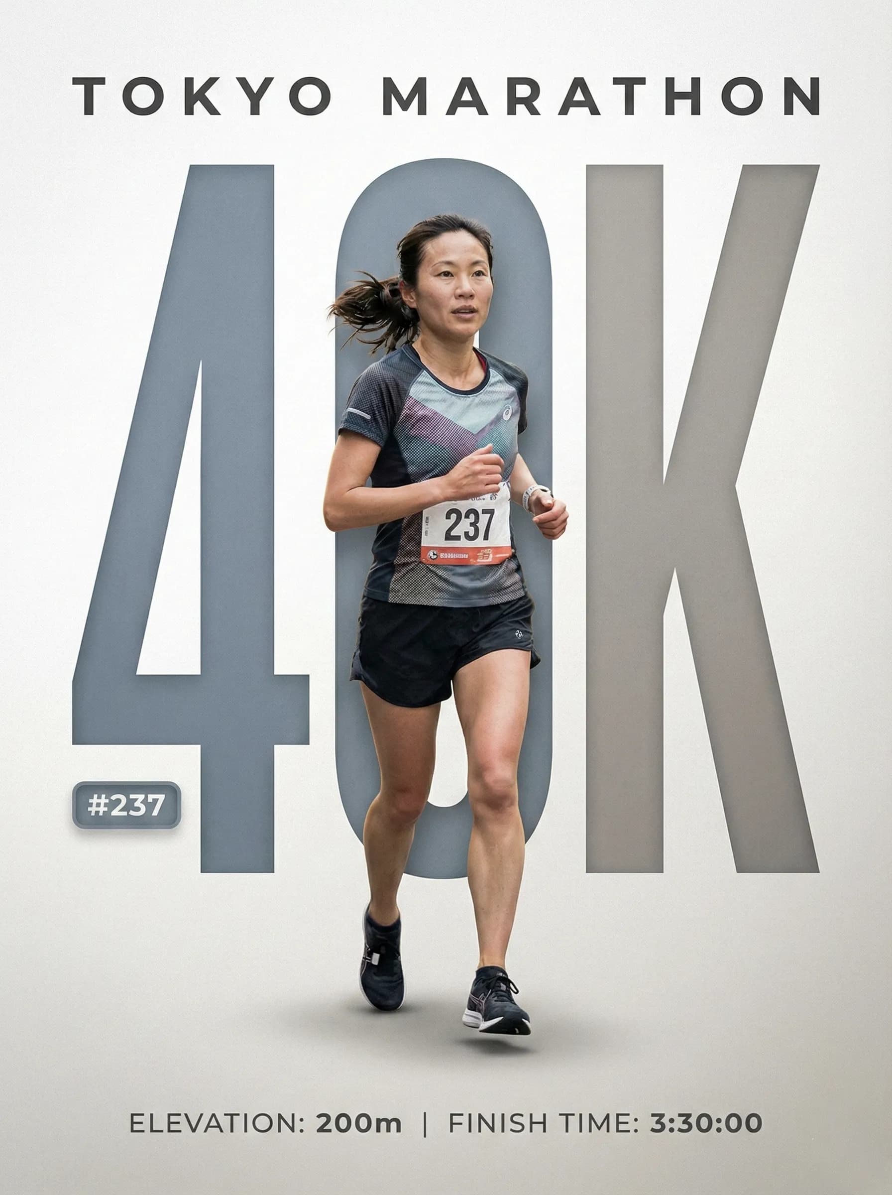 Stylized Image - Record Poster - Marathon