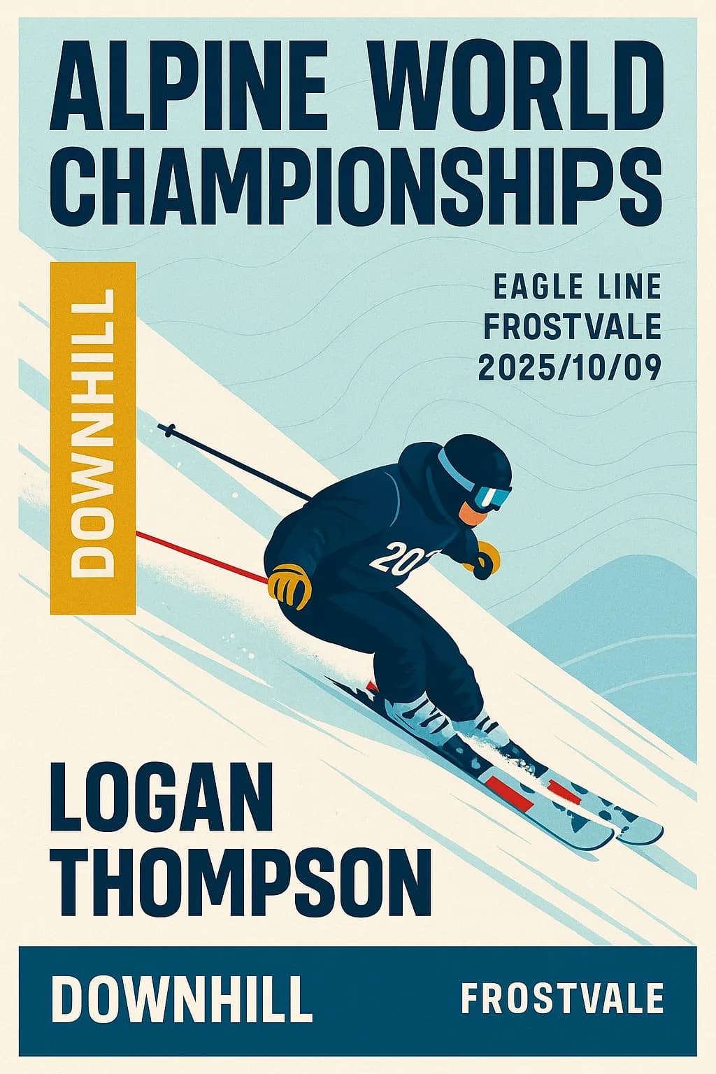 Stylized Image - Alpine World Championships Poster