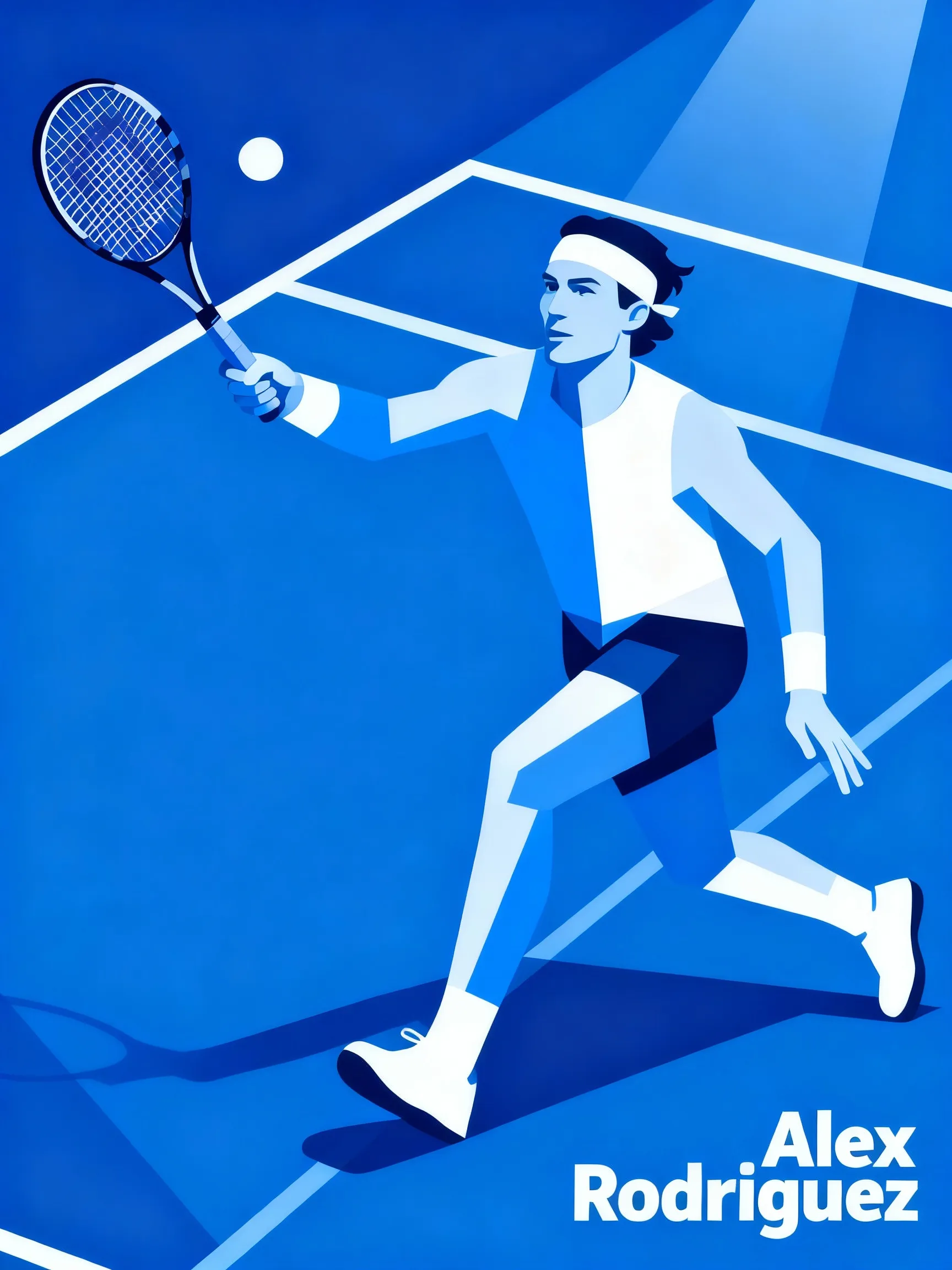 Stylized Image - AO Blue Minimal Vector Poster