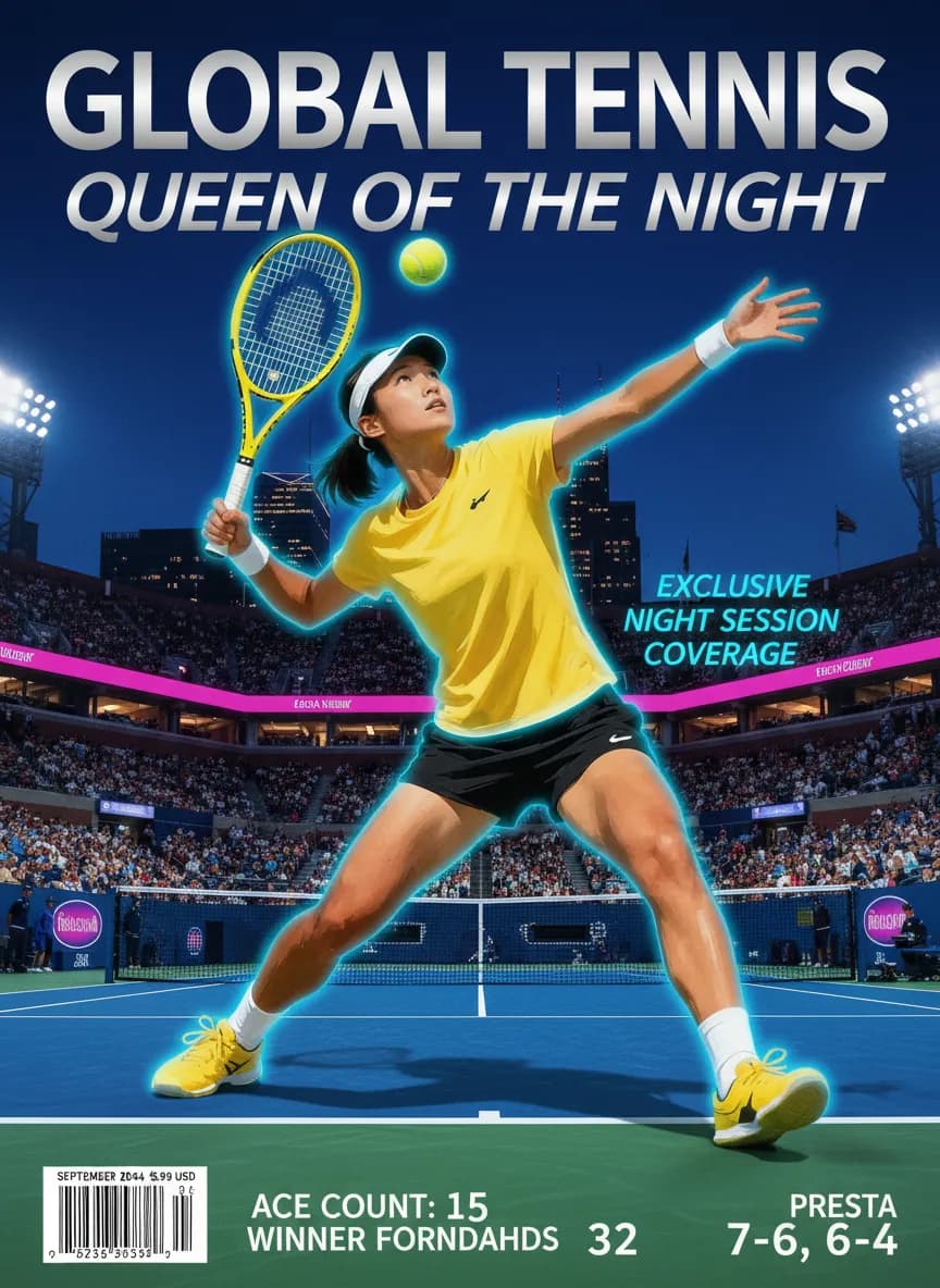 Stylized Image - US Open Night Neon Cover